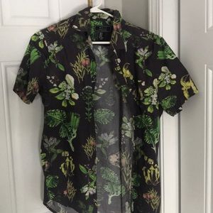 Floral button down shirt